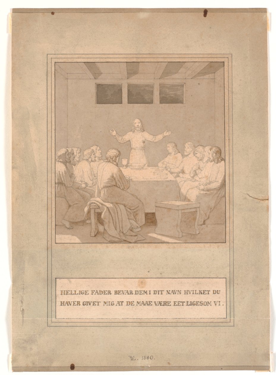Večeře od Christoffer Wilhelm Eckersberg