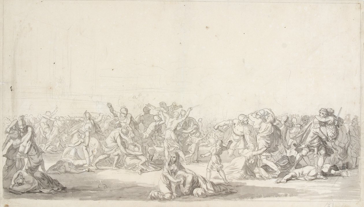 Sabinerindernes Rov od Christoffer Wilhelm Eckersberg