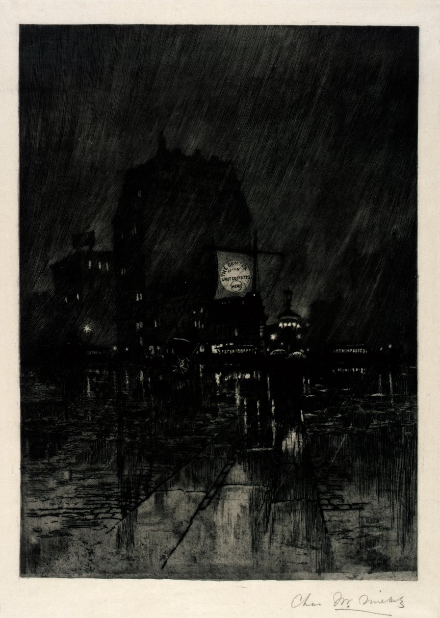 Deštivý večer, Madison Square od C. F. William Mielatz