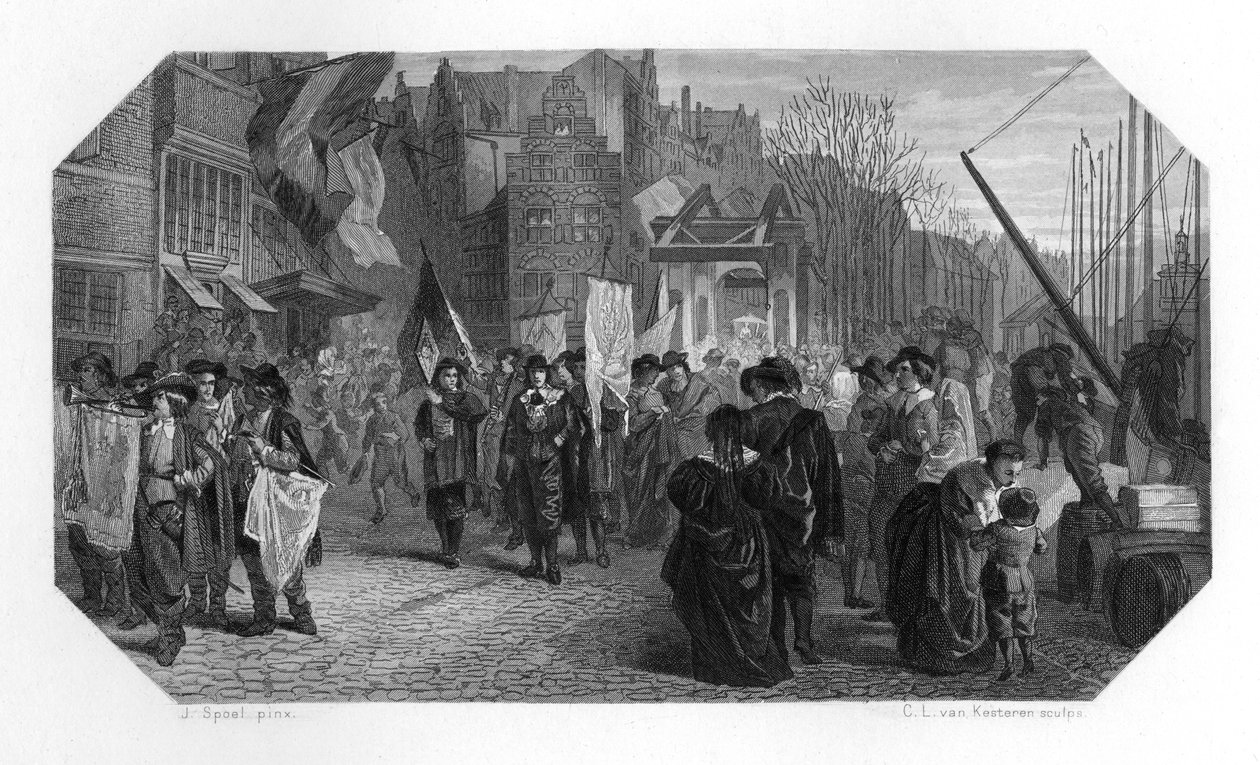 Rederijkers, Rotterdam, Nizozemsko, 1642 c1870 od Domenico del Barbiere