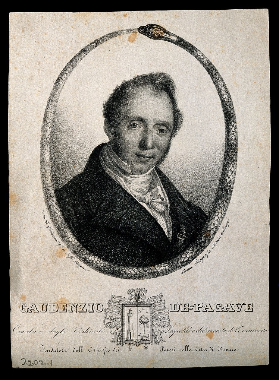 Gaudenzio de Pagave. Litografie C. Gandolfiho. od Camilla Guiscardi