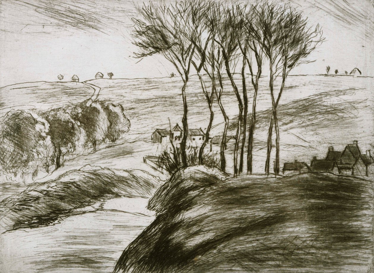 Krajina poblíž Osny (Stát II) od Camille Jacob Pissarro