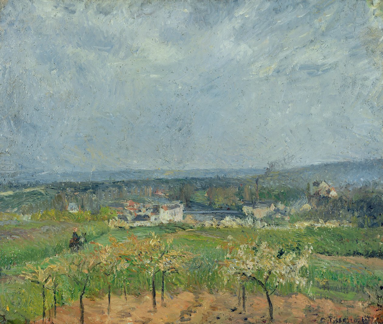 Krajina v Pontoise, 1877 od Camille Jacob Pissarro