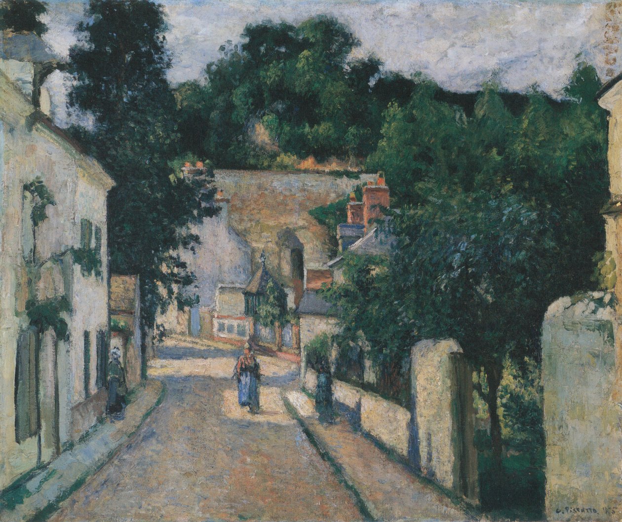 Rue de L´Hermitage v Pontoise od Camille Jacob Pissarro