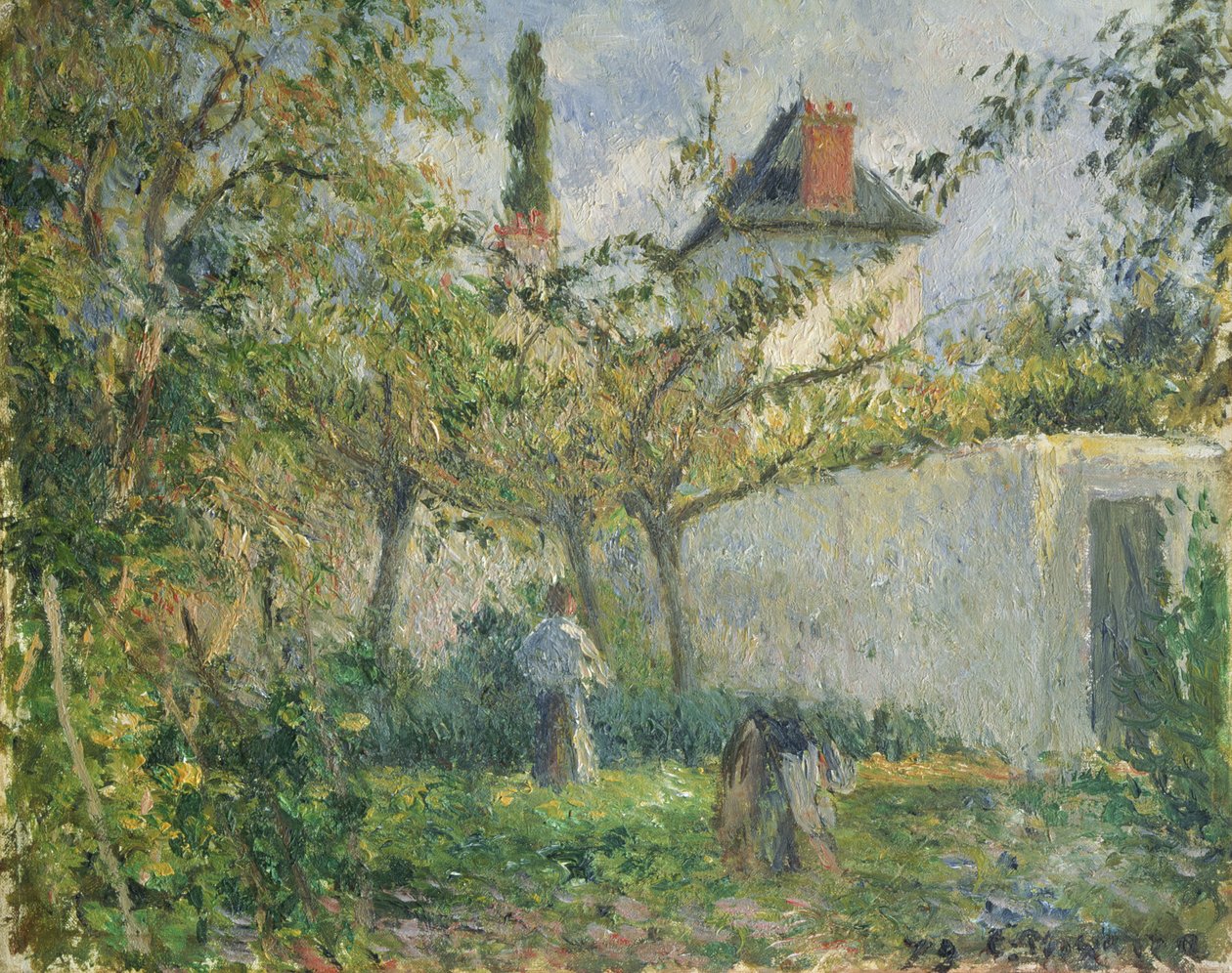 Kuchyňská zahrada a sad, Pontoise, 1878 od Camille Jacob Pissarro