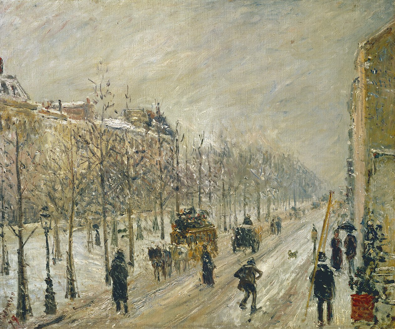 Boulevards under Snow, 1879 od Camille Jacob Pissarro