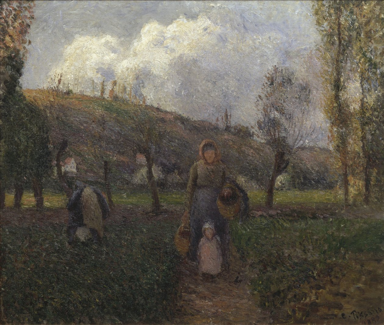 Návrat z polí od Camille Jacob Pissarro