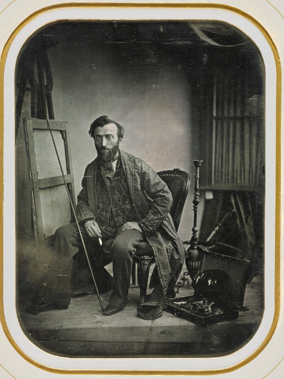 Autoportrét v malířském ateliéru, c. 1843. od Camille Dolard