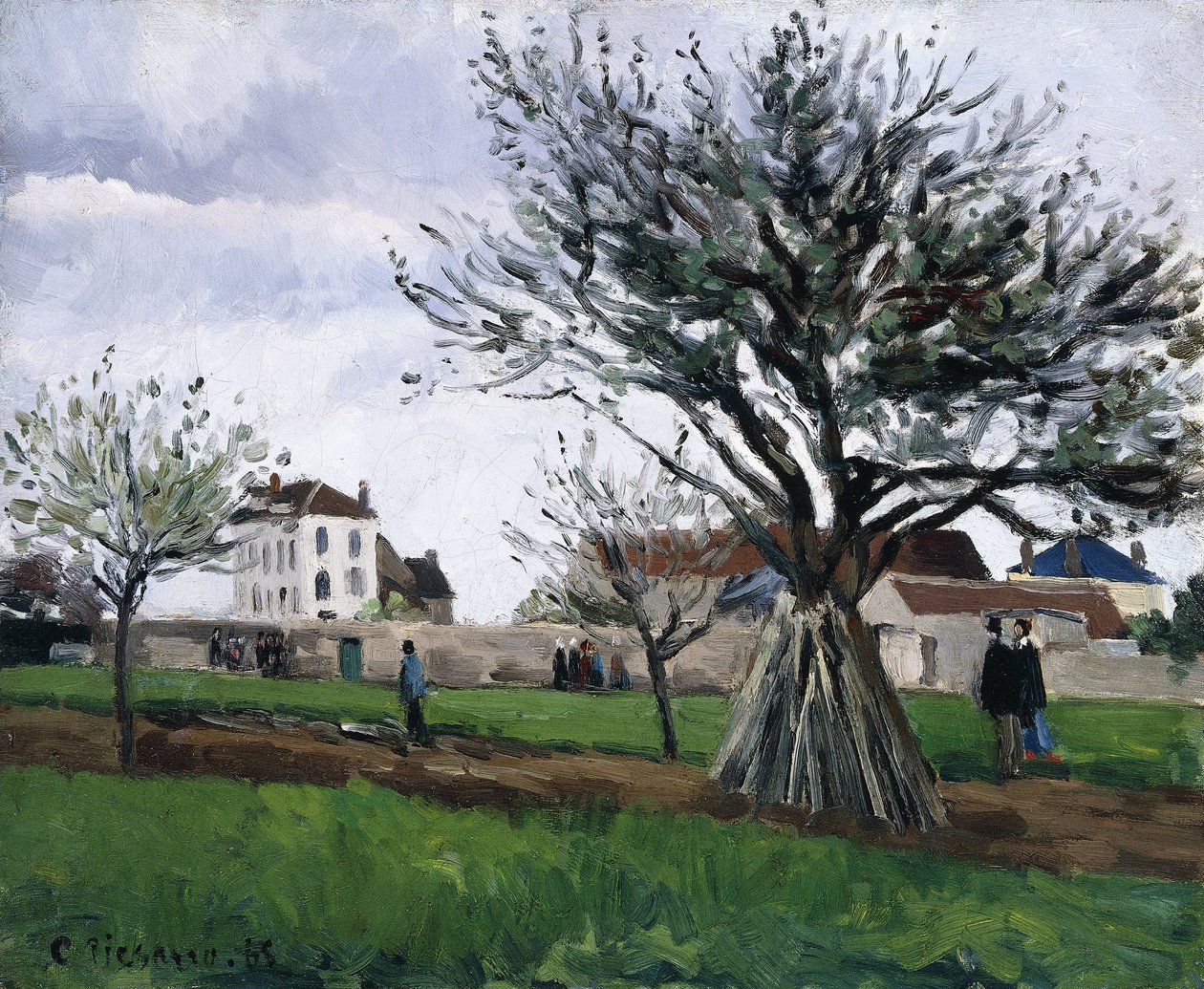 Jabloně v Pontoise od Camille Jacob Pissarro