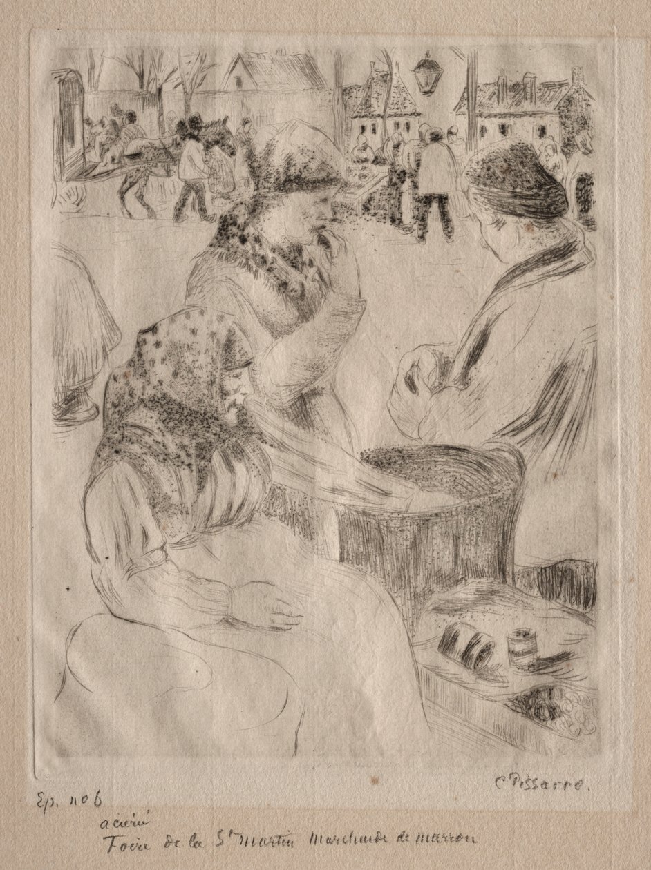 Prodejce kaštanů, 1878. od Camille Jacob Pissarro