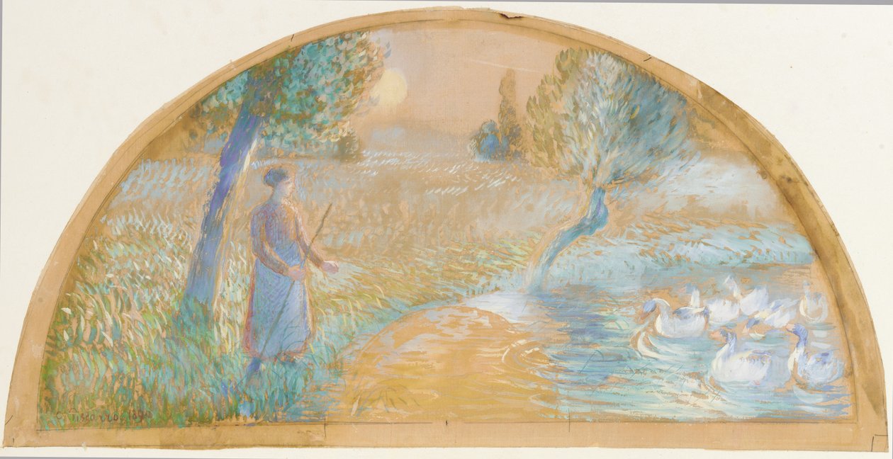 Dívka husa, 1890 od Camille Jacob Pissarro