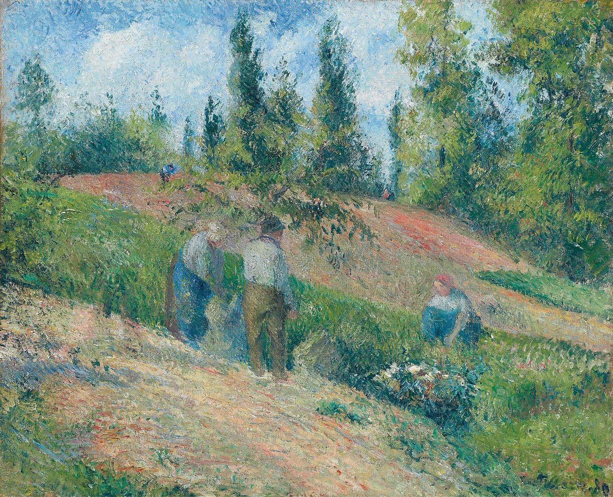 Sklizeň, Pontoise, 1880 od Camille Jacob Pissarro