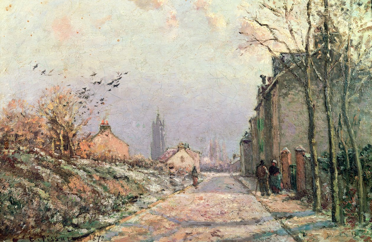 Cesta, účinek zimy, 1872 od Camille Jacob Pissarro