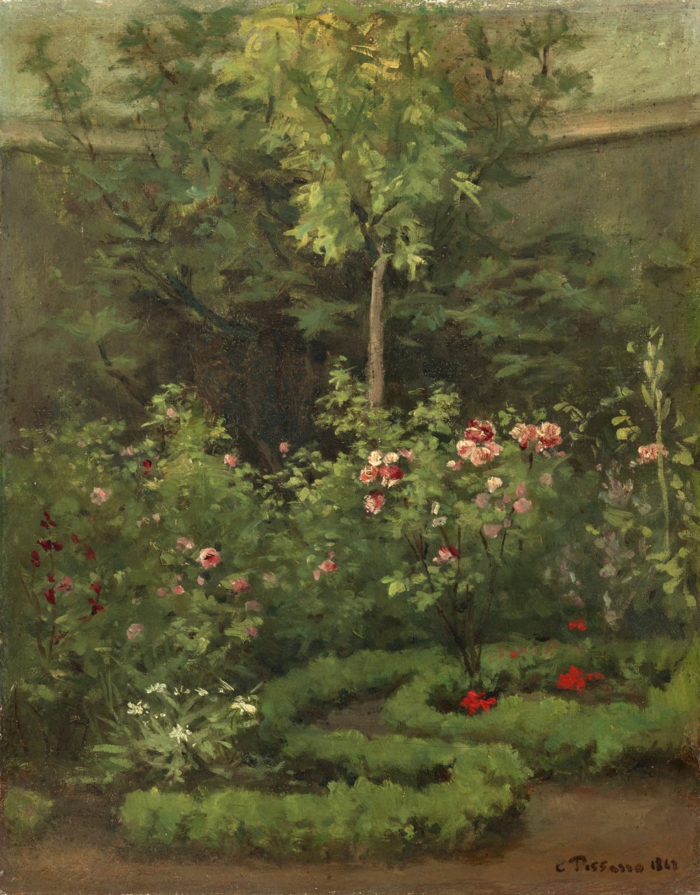 Růžová zahrada od Camille Jacob Pissarro