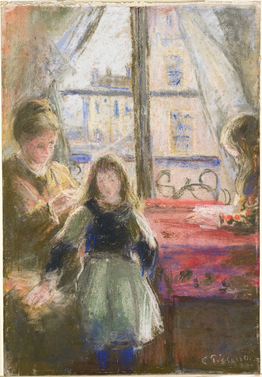 U okna, Rue des Trois Frères od Camille Pissarro