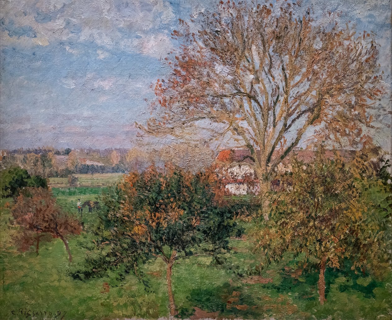 Podzim, ráno v Eragny od Camille Pissarro