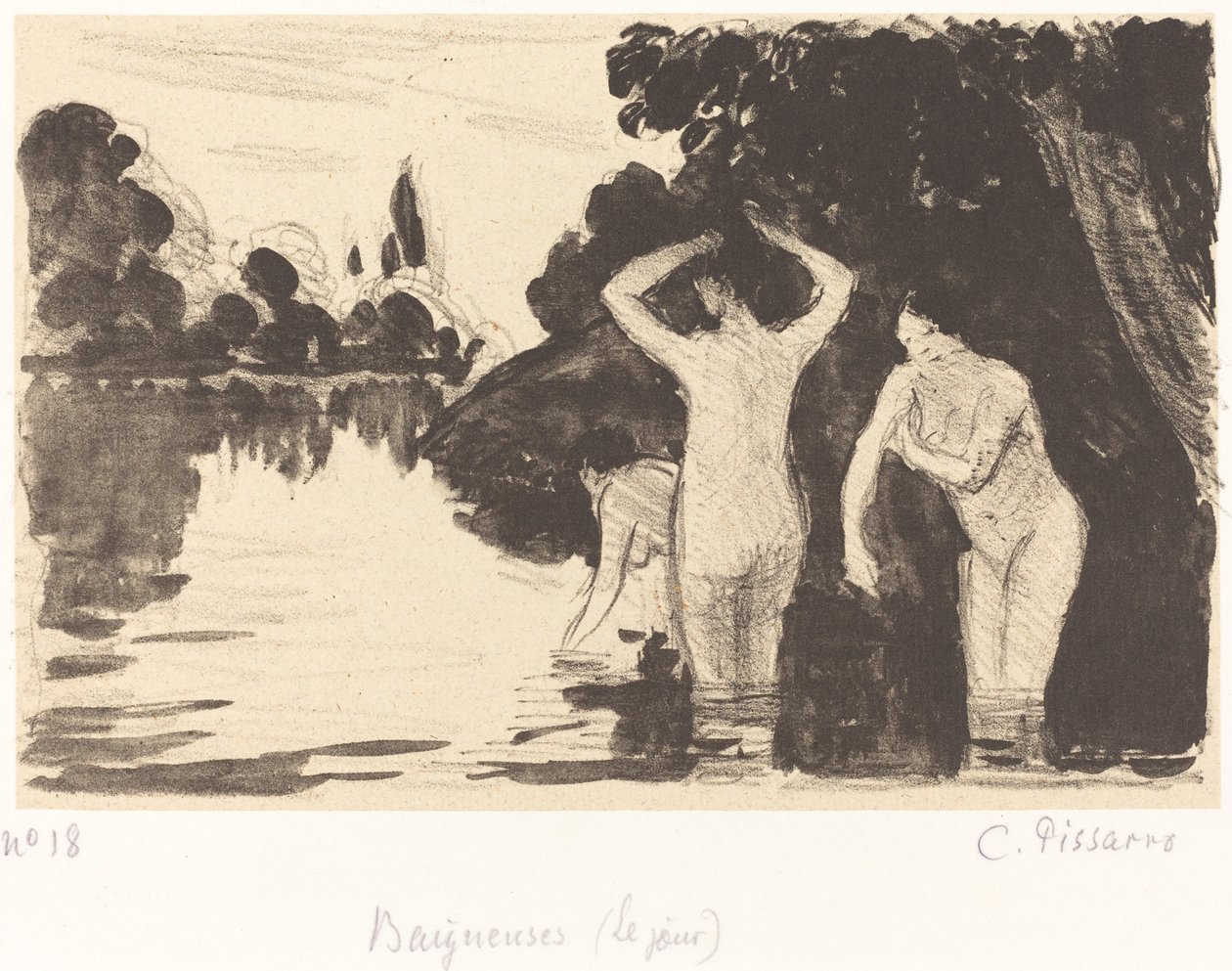 Koupající se od Camille Pissarro