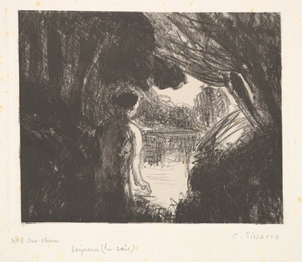 Koupání, večer, 1897. od Camille Jacob Pissarro