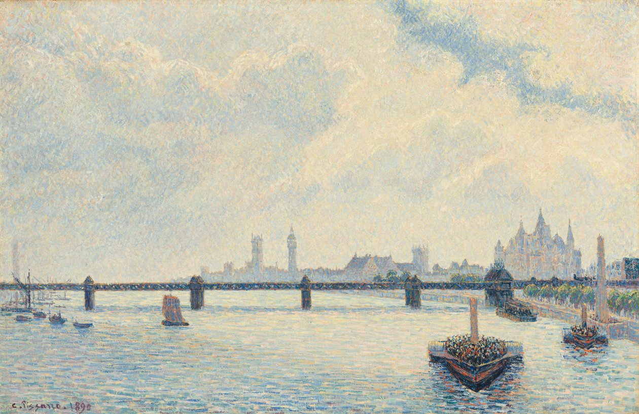 Charing Cross Bridge, Londýn, 1890. od Camille Pissarro