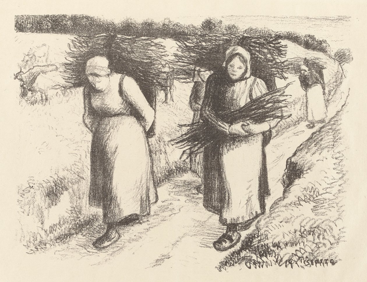 Nosiče palivového dříví od Camille Pissarro