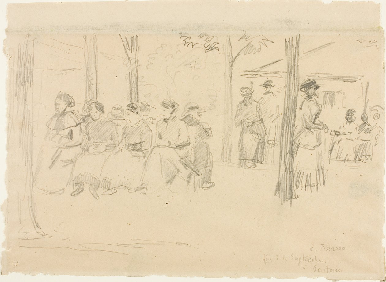 Party v Pontoise od Camille Pissarro