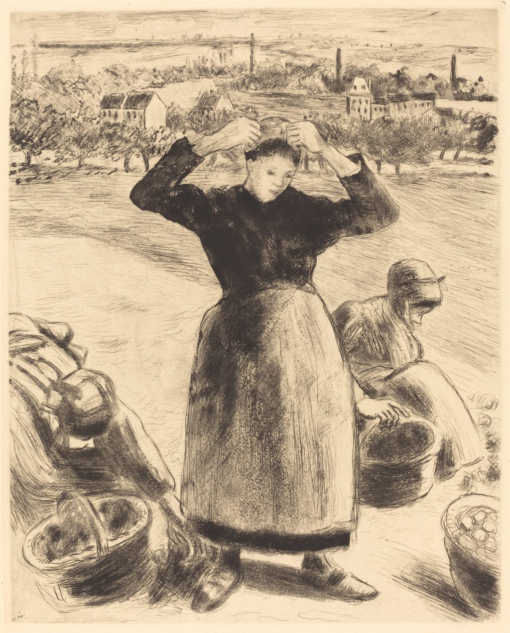 Sbírání brambor od Camille Pissarro