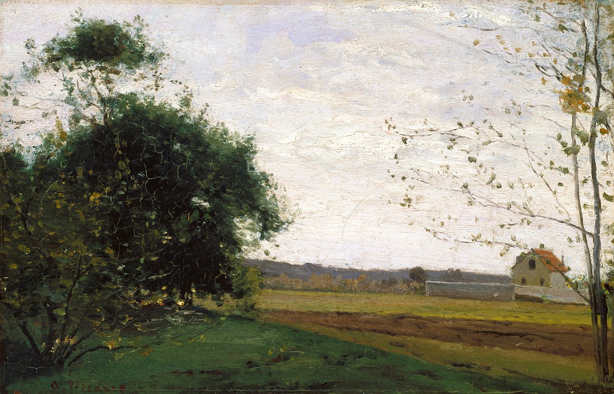 Krajina (olej na plátně) od Camille Pissarro