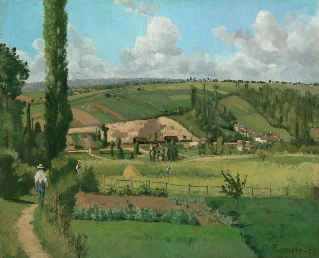 Krajina v Les Pâtis, Pontoise od Camille Pissarro