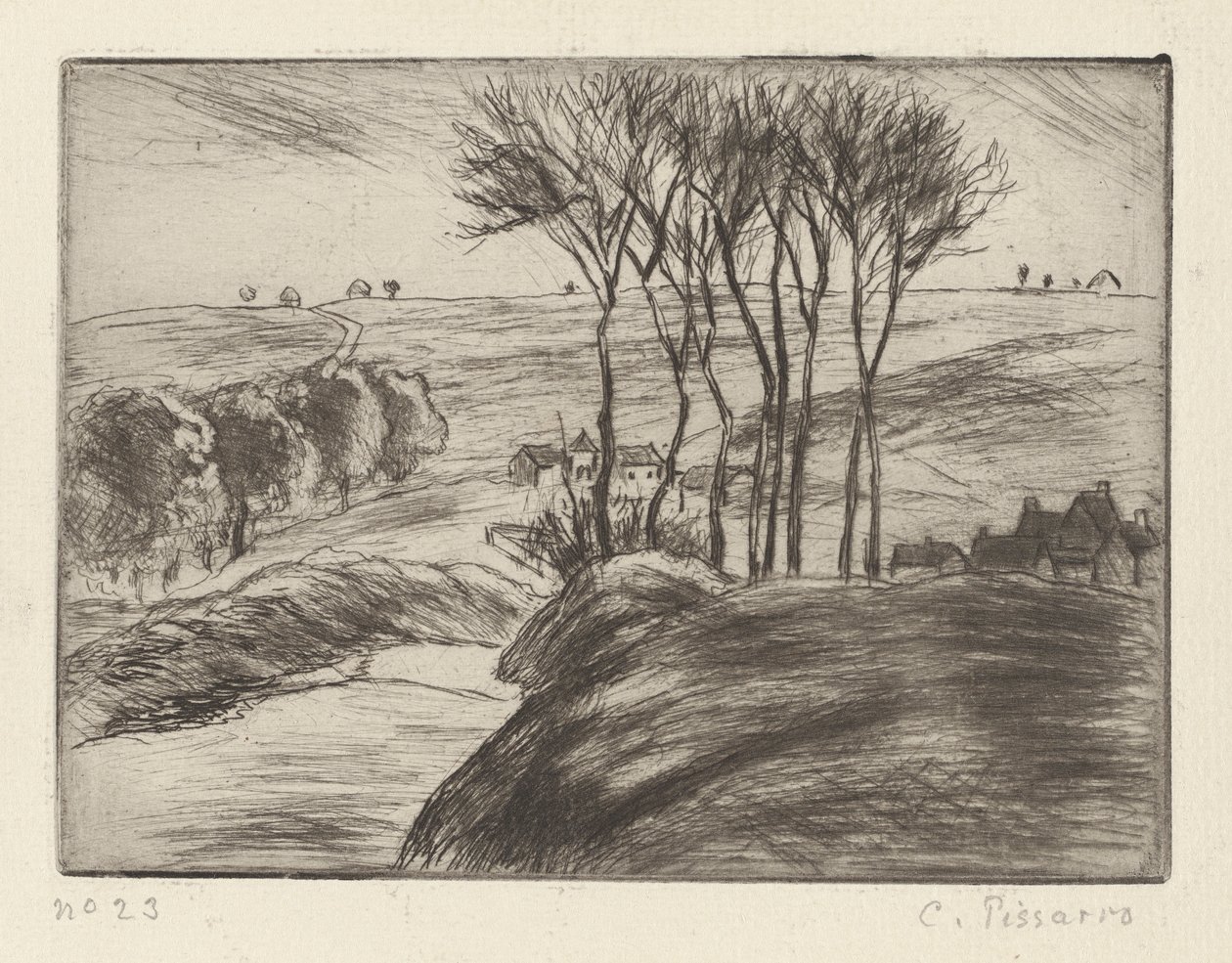 Krajina u Osného od Camille Pissarro