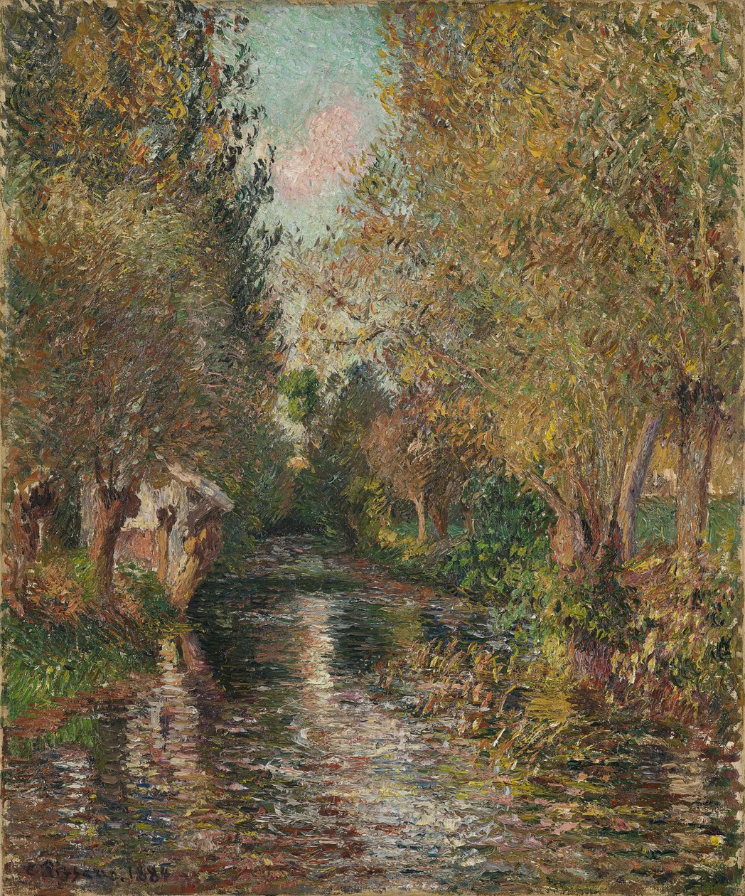 Umývárna v Bazincourtu od Camille Pissarro