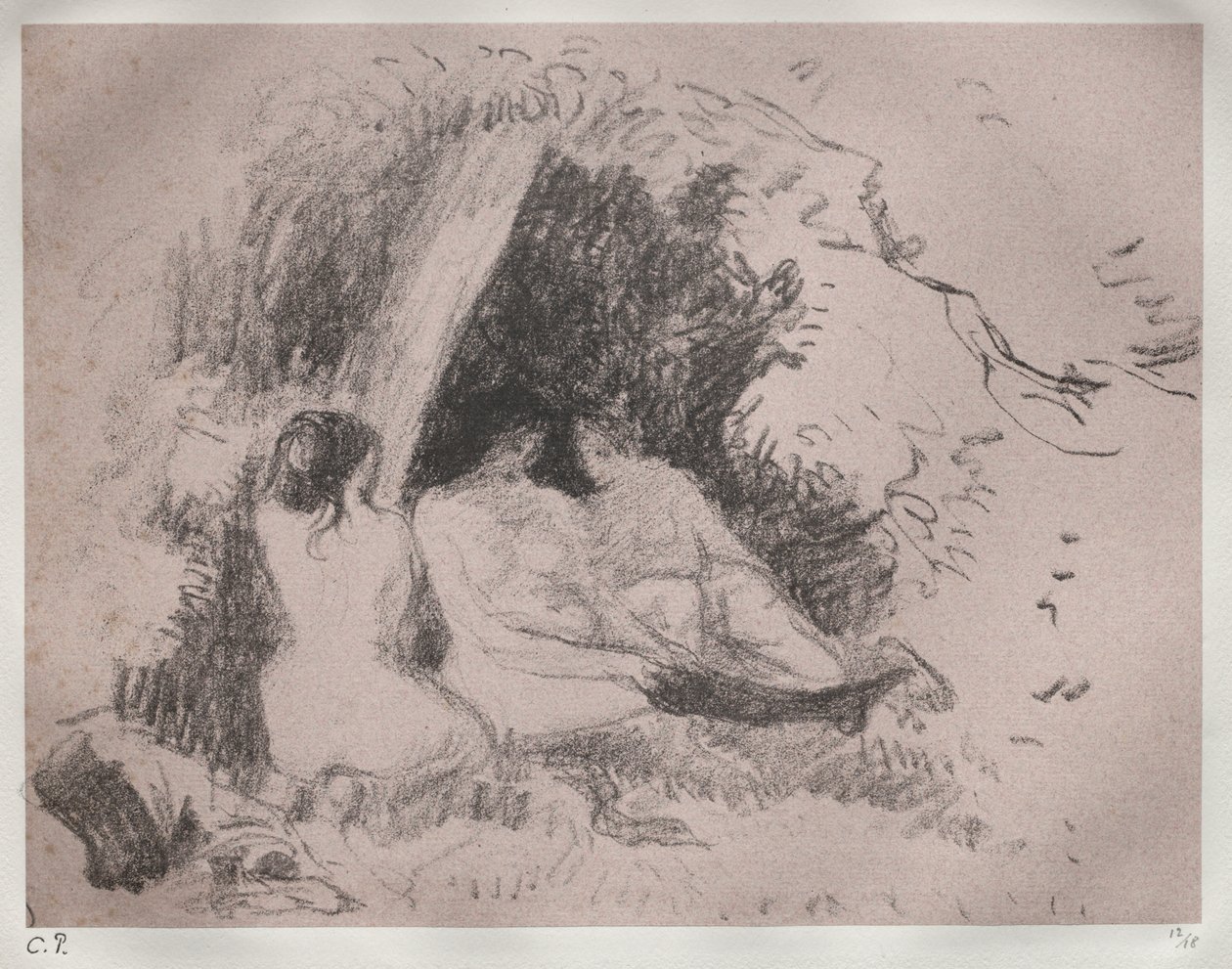 Nahé ženy od Camille Pissarro