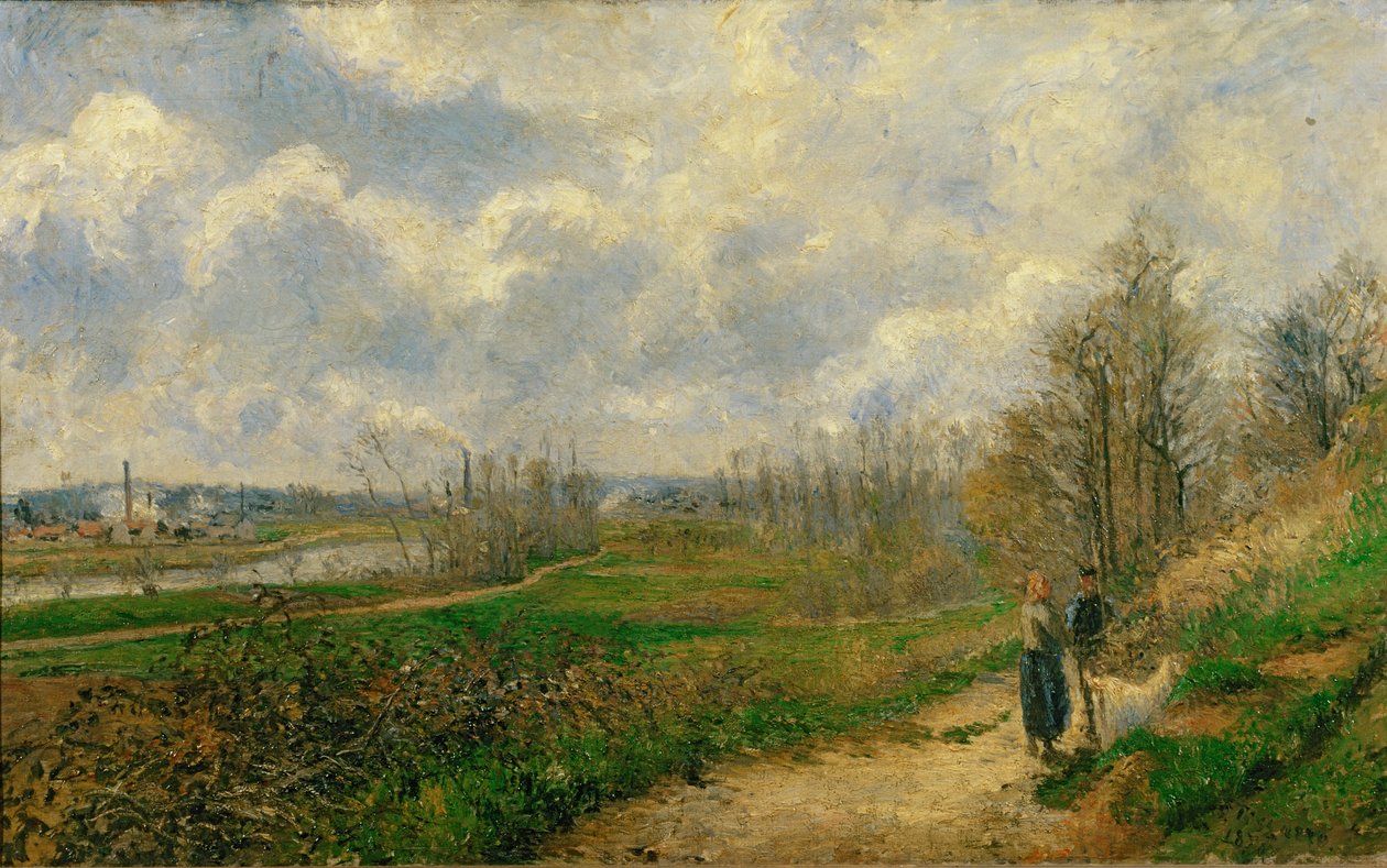 Cesta u Lechou ... (malba na plátně) od Camille Pissarro