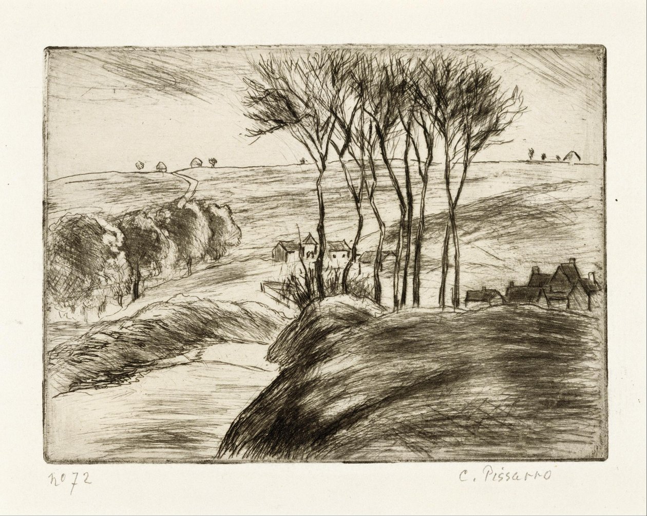 Krajina v Osném od Camille Pissarro