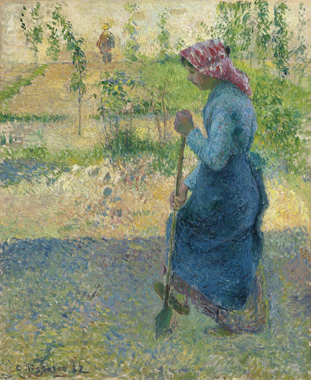 Rolnické kopání; Paysanne bechant od Camille Jacob Pissarro