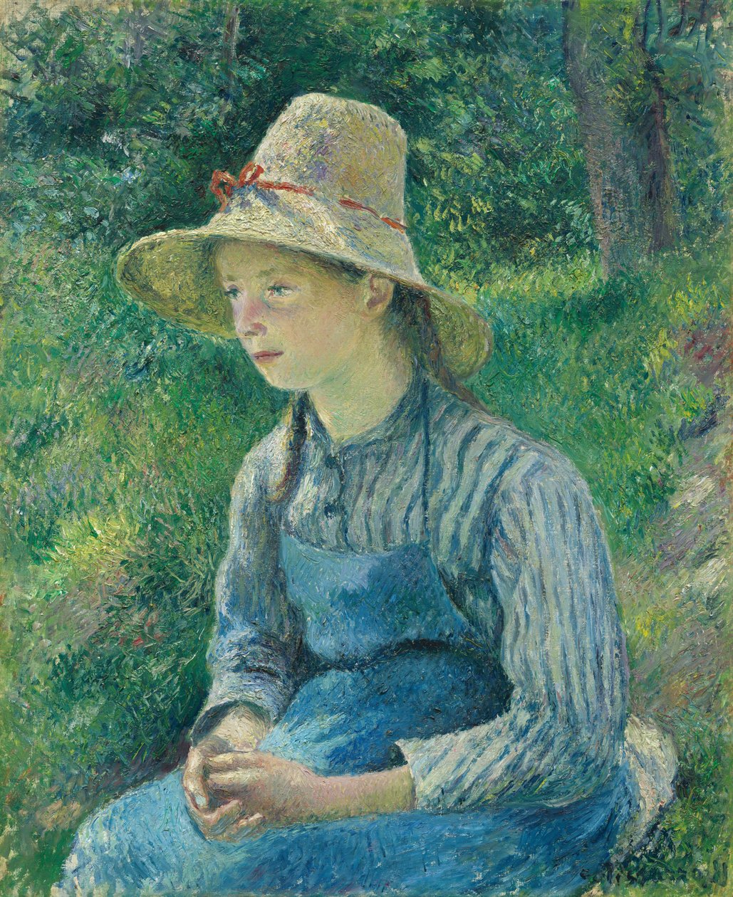 Selka se slaměným kloboukem od Camille Pissarro