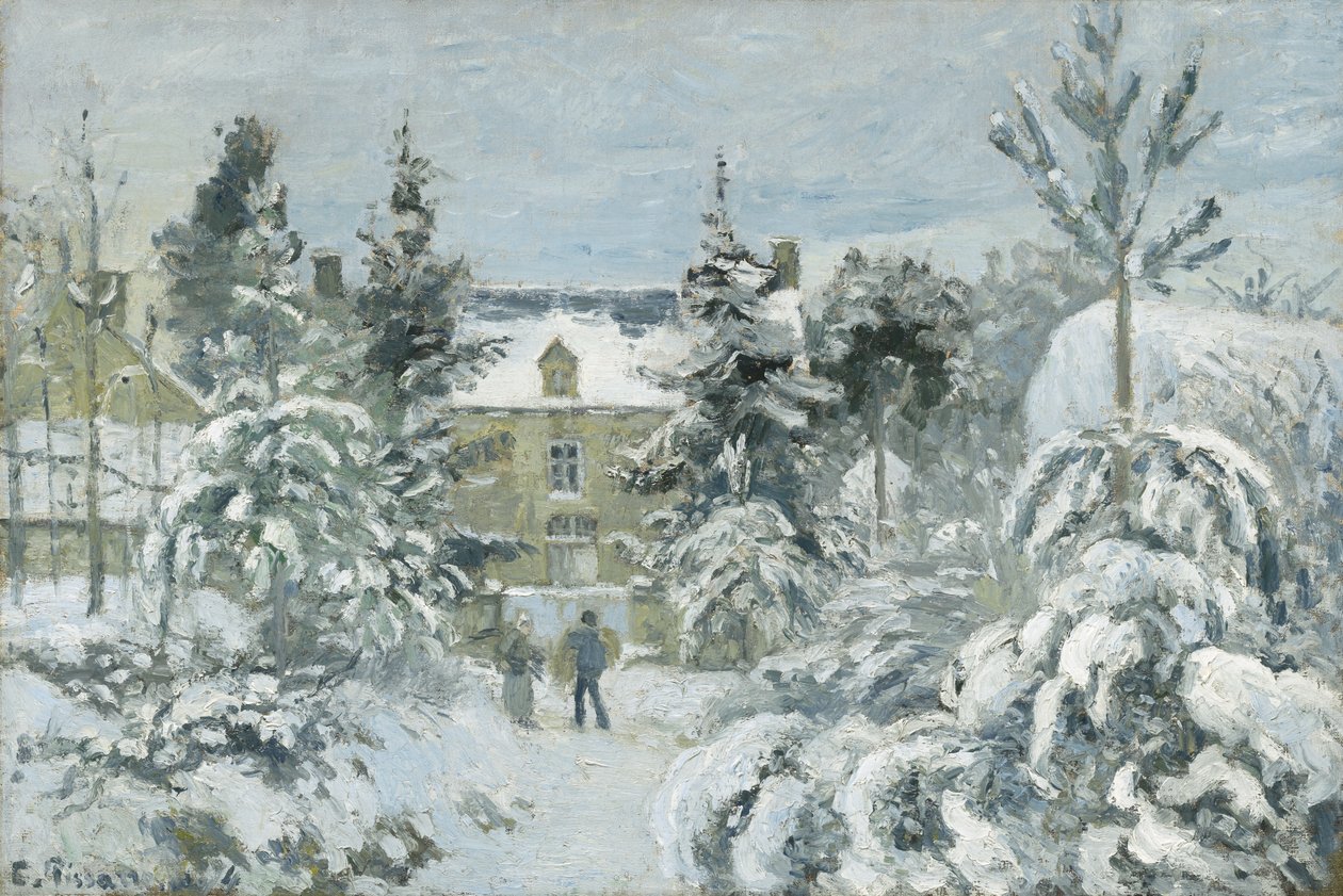 Pietteův dům v Montfoucault, 1874 od Camille Jacob Pissarro
