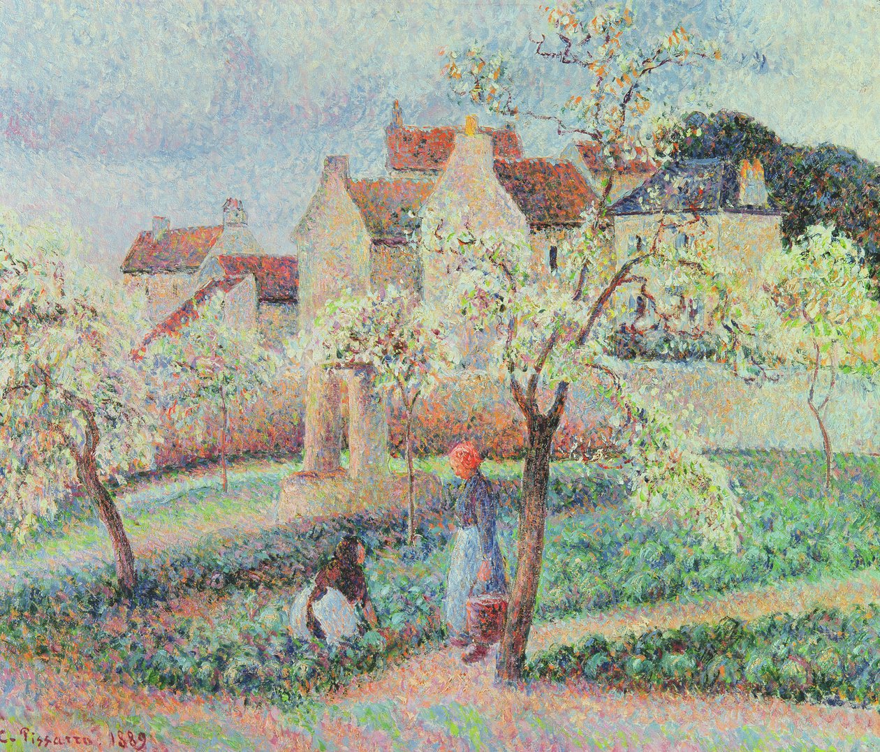 Švestky v květu, 1889 od Camille Jacob Pissarro