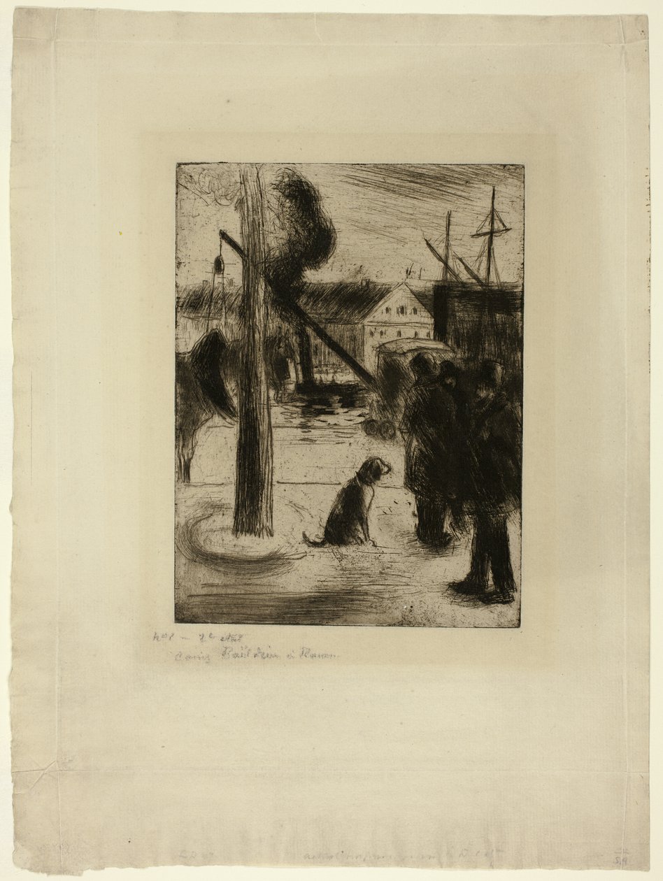 Procházka v Rouen: Cours Boieldieu od Camille Pissarro