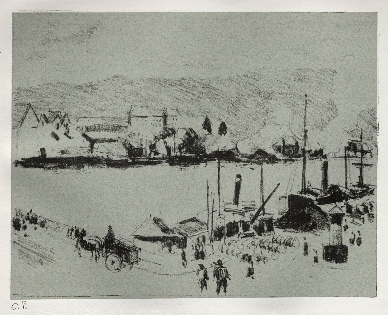 Quai Boieldieu v Rouenu od Camille Pissarro