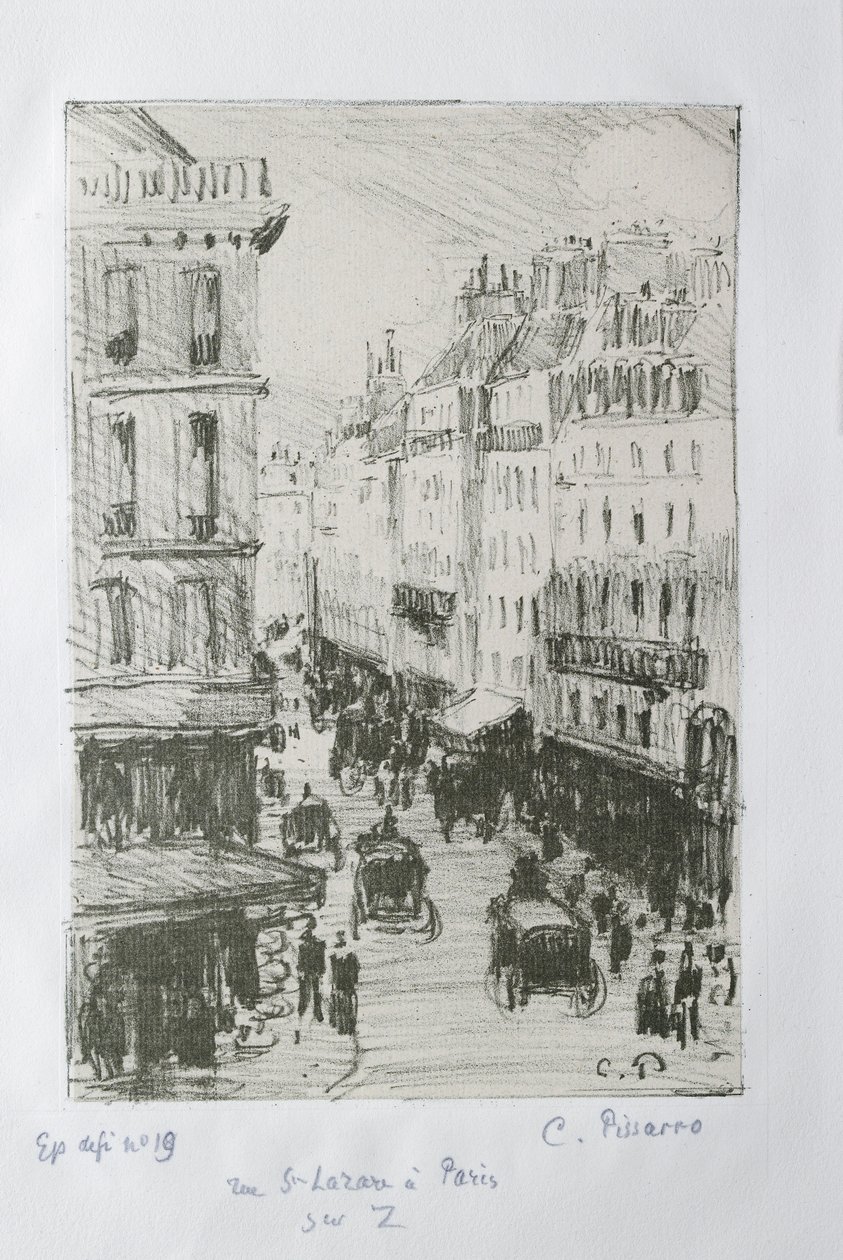 Rue Saint-Lazare, Paříž, 1897 od Camille Pissarro