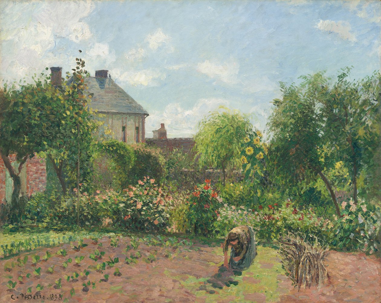 Umělcova zahrada v Eragny, 1898. od Camille Pissarro