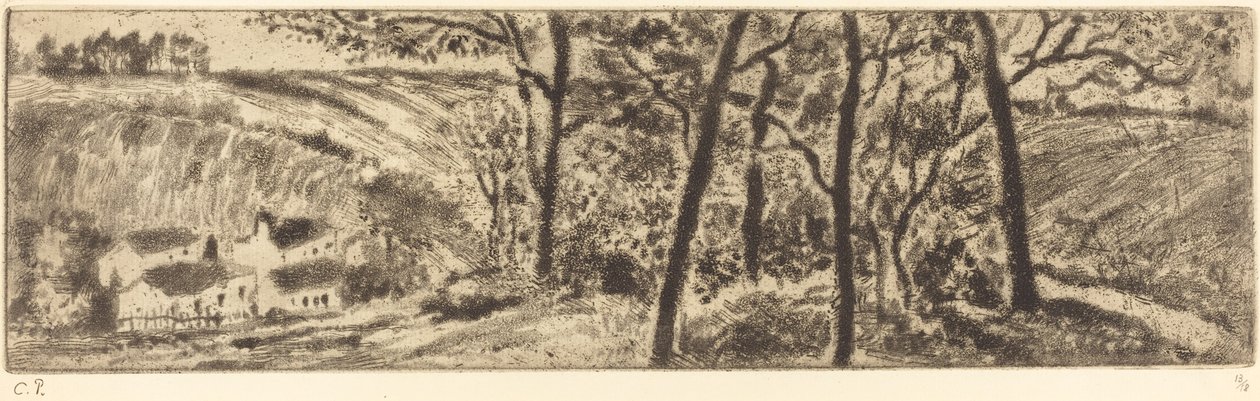 The Long Landscape Paysage en long, 1879. od Camille Pissarro
