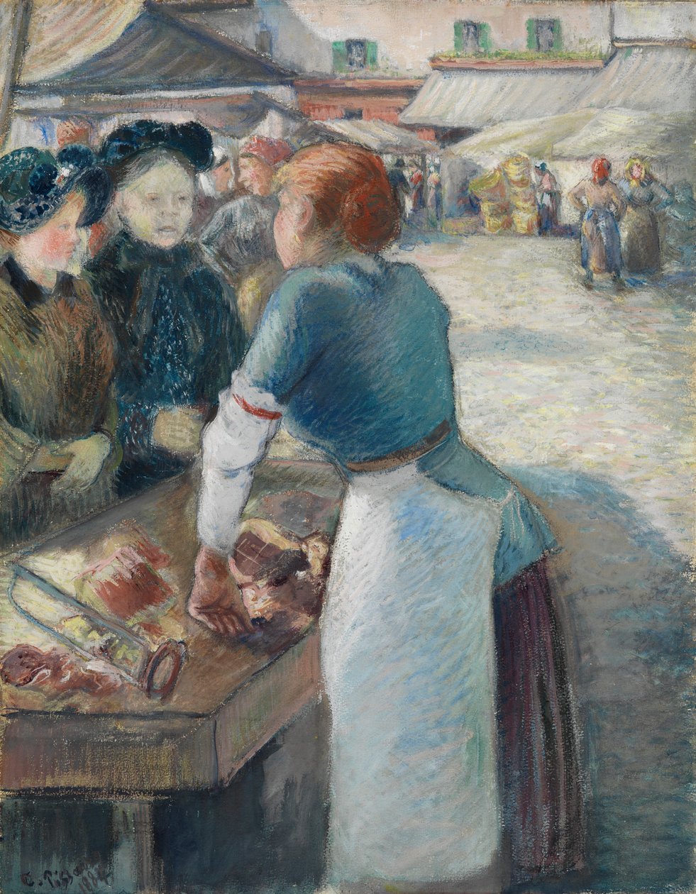 Markkinatalo od Camille Pissarro