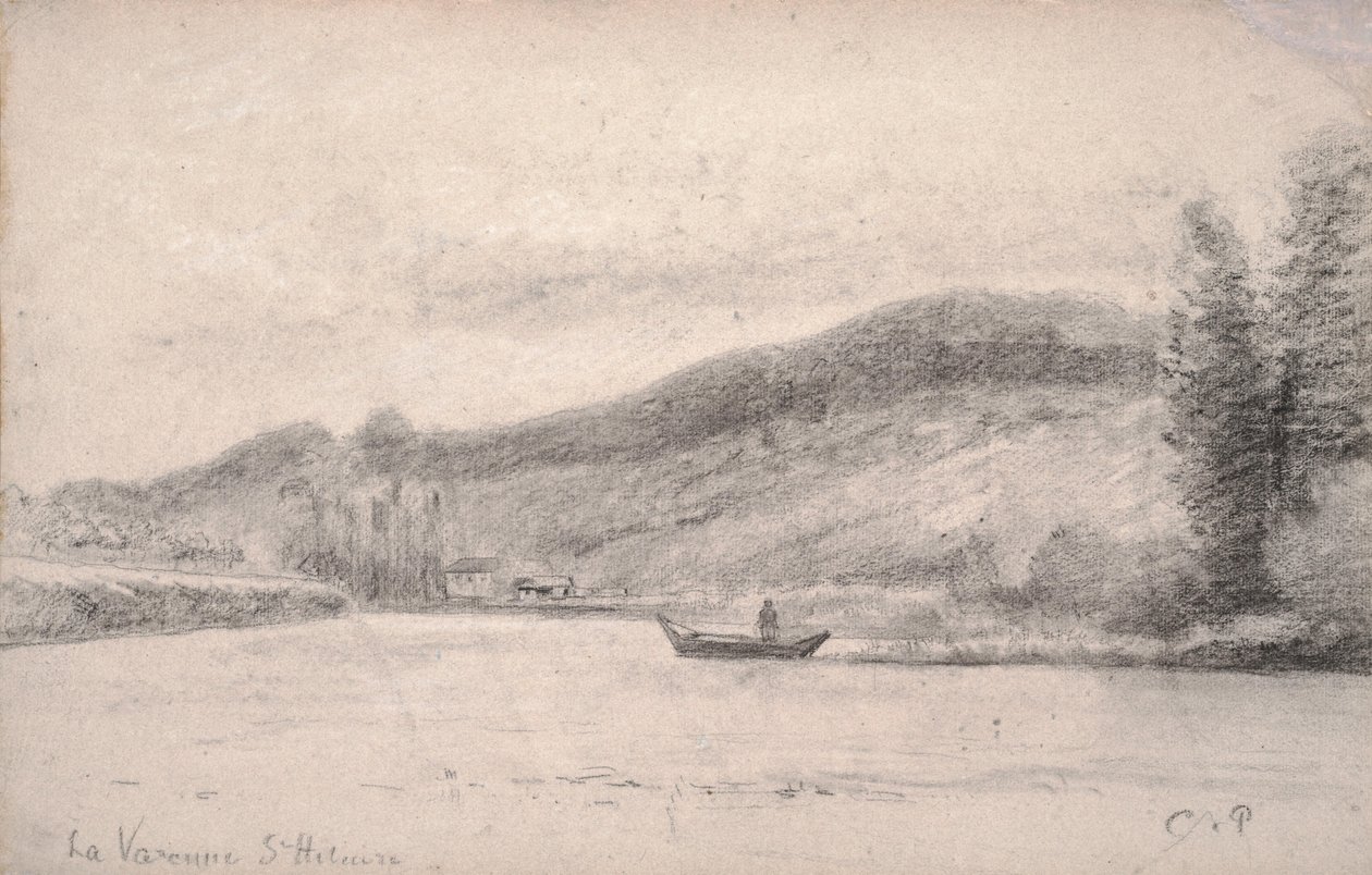 Řeka Marne ve Varenne-Saint-Hilaire, 1863-65 od Camille Jacob Pissarro