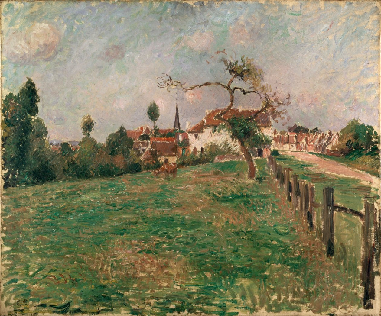 Vesnice Eragny, 1885 od Camille Pissarro