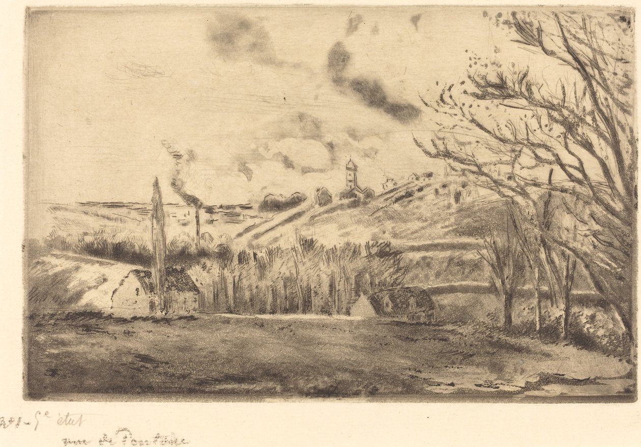 Pohled na Pontoise od Camille Pissarro