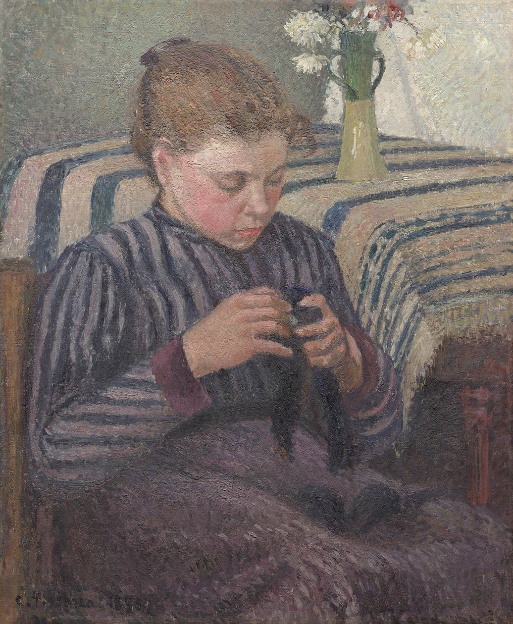 Woman Mending, 1895. od Camille Pissarro