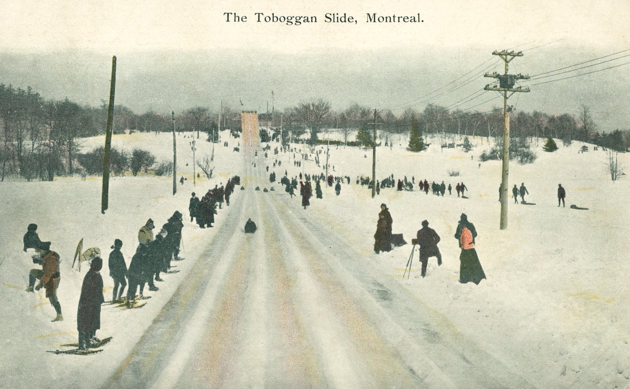 Sáňkařská dráha, Montreal, Quebec, Kanada (barevné foto) od Canadian Photographer