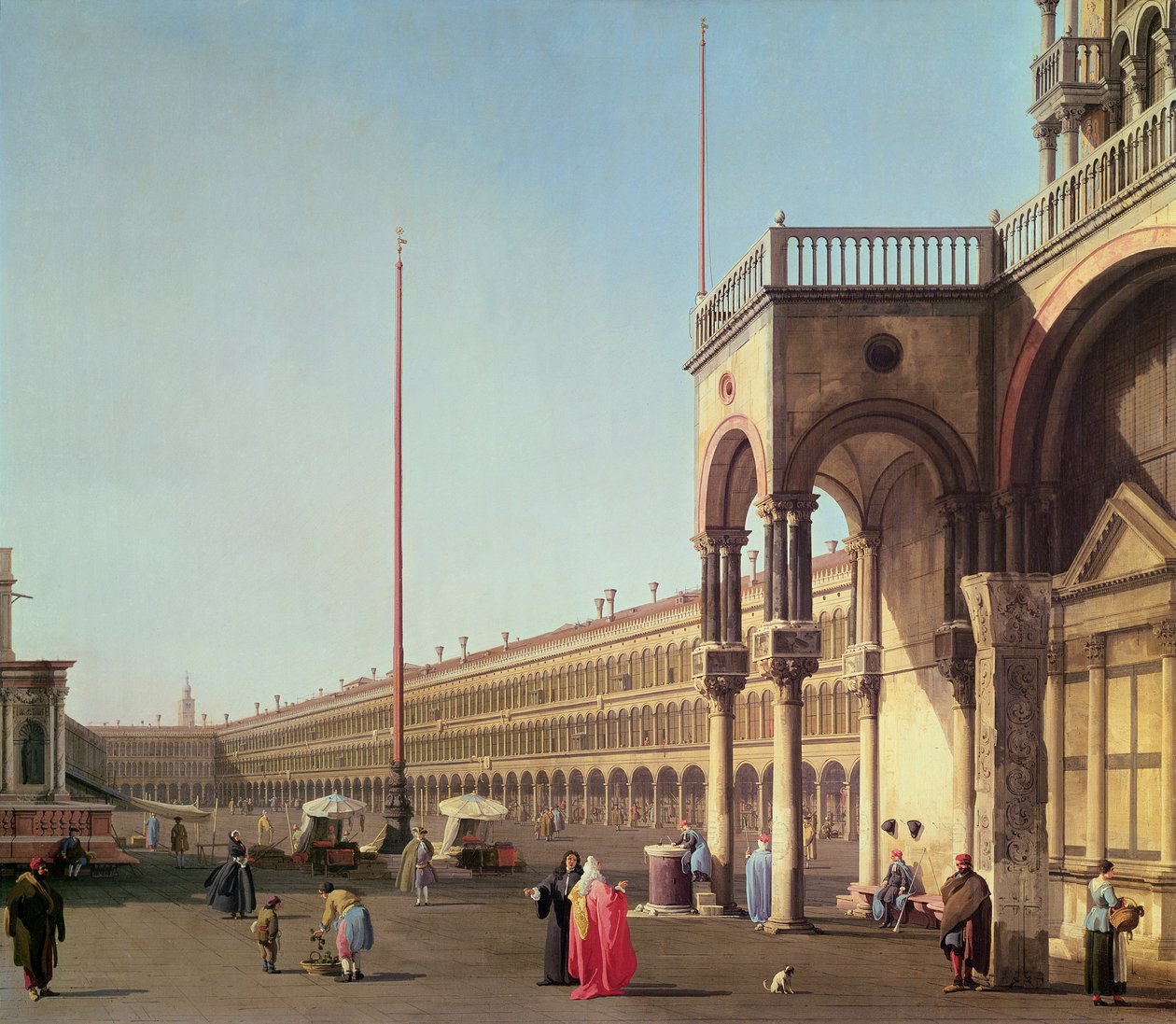 Piazza di San Marco, z Piazzetta, v Benátkách od Giovanni Antonio Canal
