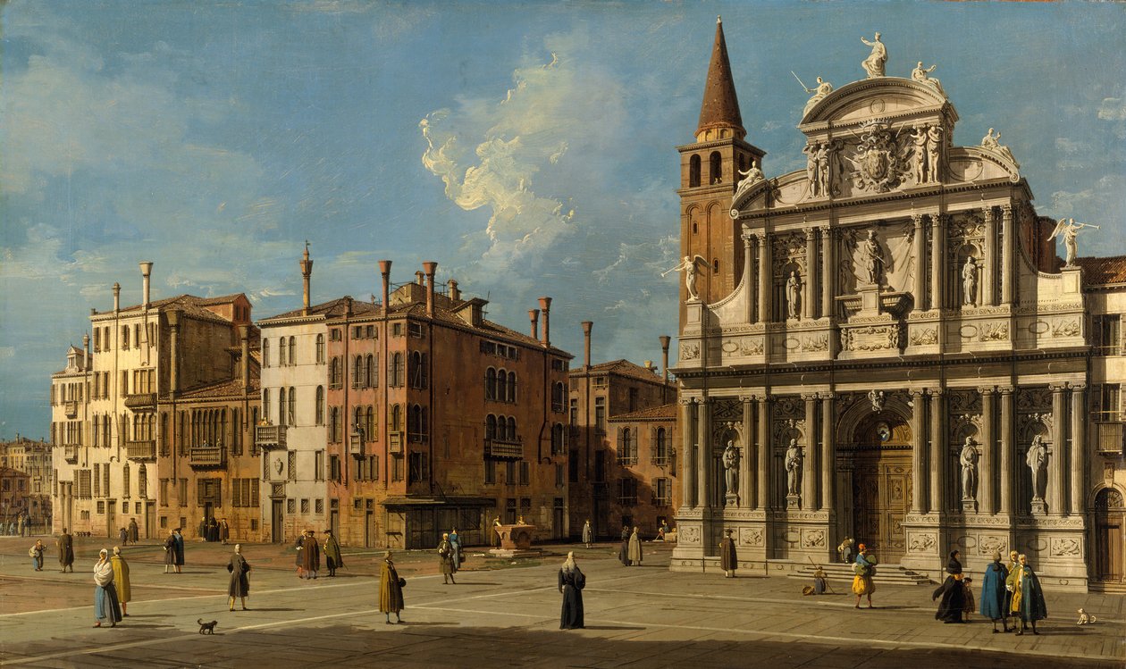 Campo Santa Maria Zobenigo, Benátky, 30. léta 18. století. od Giovanni Antonio Canal